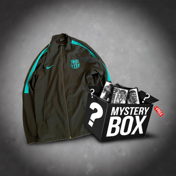 FC BARCELONA Trackjacket L + FREE 30x40cm Unterschriften BOX