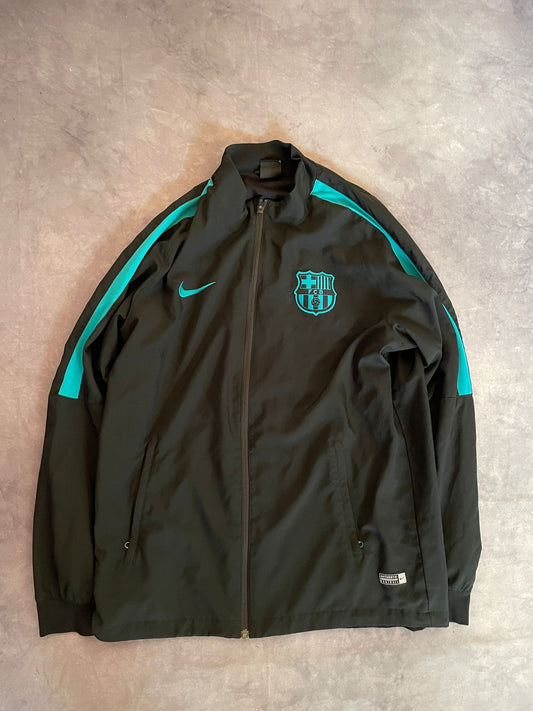 FC BARCELONA Trackjacket L + FREE 30x40cm Unterschriften BOX