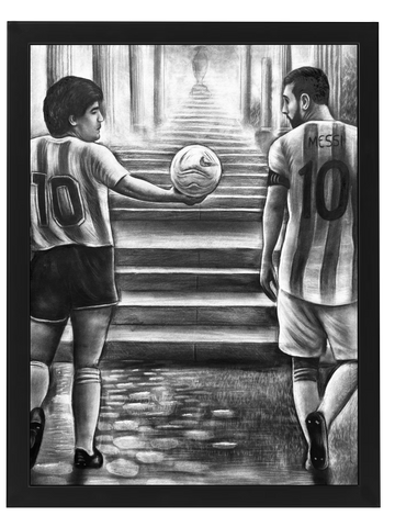 D. Maradona &amp; L. Messi Footy
